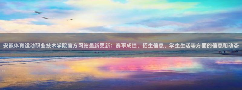 凯发官网下载平台注册要钱吗：安徽体育运动职业技术学院