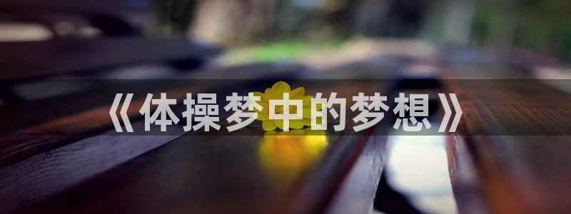 凯发官网下载平台是正规平台吗安全吗：《体操梦中的梦想